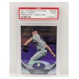 2011 Matt Harvey Bowman Plat Prosp Purple Ref PSA9