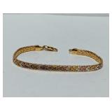7" .925 Sterl Tricolor Bracelet