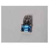 .925 Sterl Blue Stone Pendant