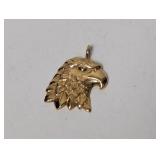 14K Gold Plated/.925 Sterl Eagle Pendant