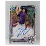 2021 Bowman Chrome Zac Veen Mojo On Card Auto