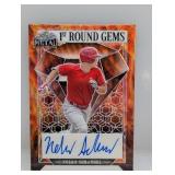 2023 Nolan Schanuel Leaf Metal Orange Wave Auto /8