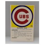 1969 Fleer Baseball Quiz Cubs Stains/Corners