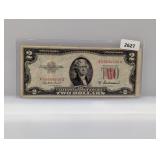 1953-A Red Seal $2 US Note