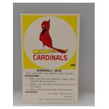1969 Fleer Baseball Quiz Cardinals Stains/Corners
