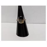 .925 Sterl Vtg Agate Ring Sz 6