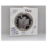2001 1oz .999 Silv 9-11 Comm Round