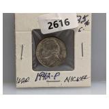 1942-P 35% Silv War Nickel