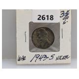 1943-S 35% Silv War Nickel