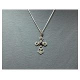 18" .925 Sterl Chain w/Cross Pendant