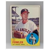 1963 Topps Semi HN 454 Art Fowler "Angels" Corne