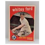 1959 Topps Whitey Ford HOF Corners/Edges/Stain