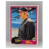 1981 Topps Kirk Gibson #315 Edges/Stain