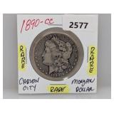Rare 1890-CC 90% Silv Morgan $1 Dollar