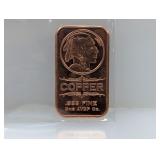 1oz .999 Copper Buffalo Bar