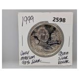 1999 90% Silv Dolley Madison Comm $1 Dollar