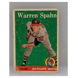 1958 Topps Warren Spahn 270 Damage