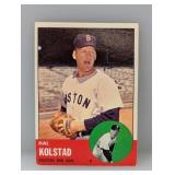1963 Topps HN Hal Kolstad Red Sox Corners/Edges