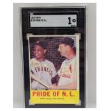 1963 Topps Pride of NL Mays Musial #138 SGC 1