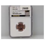 NGC 2025 MS65RD Last Yr Issue Lincoln Cent