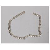 8" .925 Sterl Cuban Style Chain Bracelet
