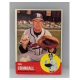 1963 Topps 460 Del Crandall Surface/Corners/Edges