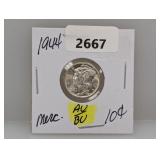 1944 AU/BU 90% Silv Mercury Dime