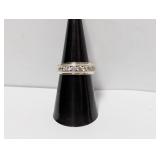 .925 Sterl CZ Stone Band Sz 7
