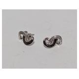 .925 Sterl Diamond Intertwined Earrings