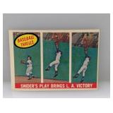 1959 Topps Snider Play Brings Victory HOF Stain