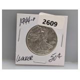 1944-D 90% Silv Walker Half $1 Dollar