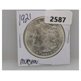 1921 90% Silv Morgan $1 Dollar