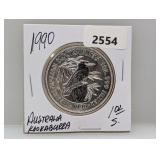 1990 1oz .999 Silv Australian Kookaburra