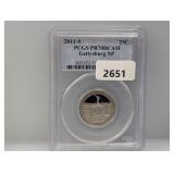 PCGS 2011-S PR70DCAM Gettysburg NP Quarter