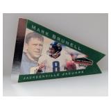 1998 Playoff Pennant Rare Green Felt Mark Brunell
