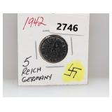 1942 German 5 Reichs pfennig