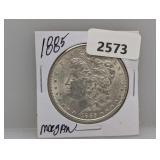 1885 90% Silv Morgan $1 Dollar