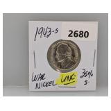 1943-S 35% Silv UNC War Nickel