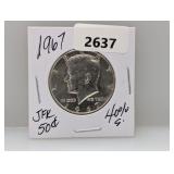 1967 40% Silv JFK Half $1 Dollar