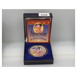 2000 1oz .999 Silv Colored Eagle $1 Dollar