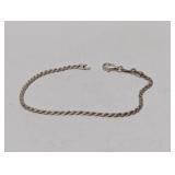 7" .925 Sterl Rope Chain Bracelet