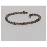 8" .925 Sterl Thick Rope Chain Bracelet