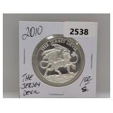 2010 1oz .999 Silv Jersey Devil Round