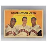 1959 Topps #166 HOF Minoso,Doby,Colovito Damage