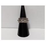 .925 Sterl Pisces Spinner Ring Sz 6.5