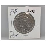 1934 90% Silv Peace $1 Dollar