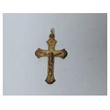 Vermeil/.925 Sterl Crucifix Pendant
