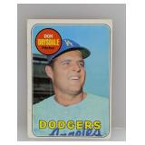 1969 Topps Don Drysdale HOF Dodgers Corners/Stain