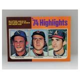 1975 Topps #7 Nolan Ryan No Hitters HOF Angels E