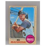 1968 Topps Bill Mazerowski HOF Pirates Corners